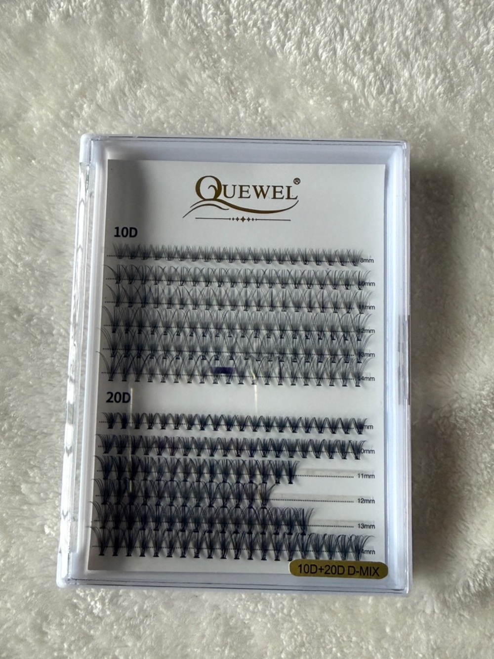 QUEWEL Lash Clusters DIY Eyelash Extension Kit 10D and 20D lash styles D curl
